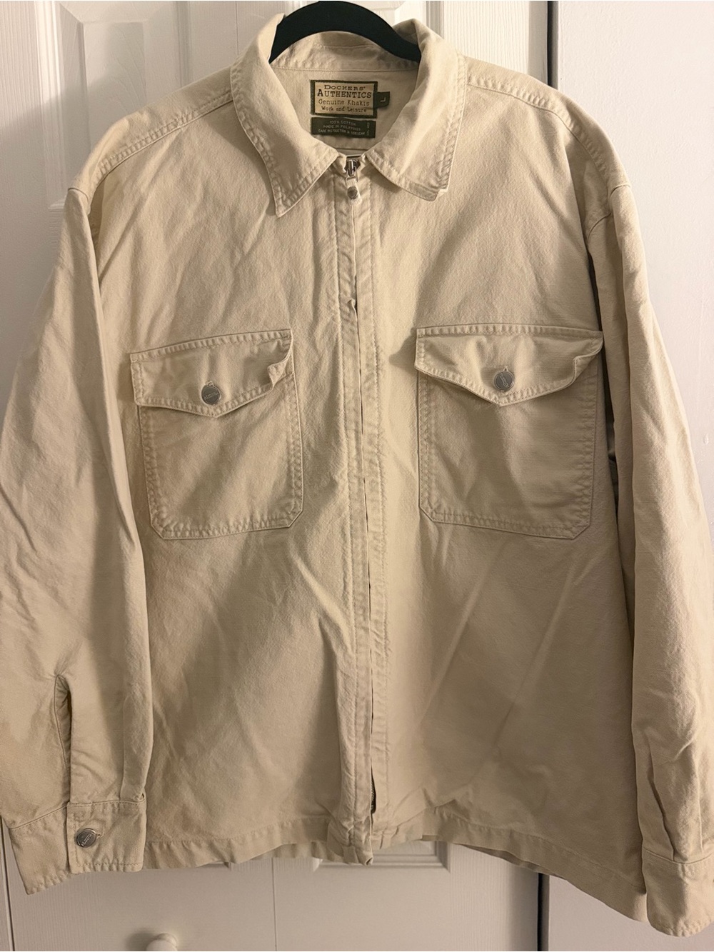 Dockers Authentics | vintage Full-Zip Canvas Shirt-Shacket/Chore Jacket | Large